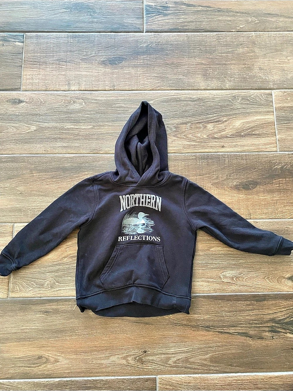 Northern Reflections Logo Duck Graphic Hoodie Girls 5T Black